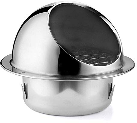 Stainless Steel Chimney Cap Rain Cover – 200mm Round Ventilation Grate Shield for Wall Exhaust Hood Weatherproof Vent Outlet Outdoor Protection