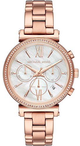 Michael Kors Sofie MK6576 Chronograph for Women Mother-of-Pearl Dial