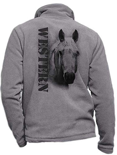 Pets-easy Fleecejacke Reitsport mit einem Pferd Quarter Horse – personalisierte Reitkleidung für Cavalier