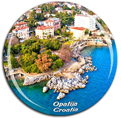 Weekino Opatija Kroatien Kühlschrankmagnet 3D Kristallglas Tourist City Travel Souvenir Collection Geschenk Starke Kühlschrank Aufkleber