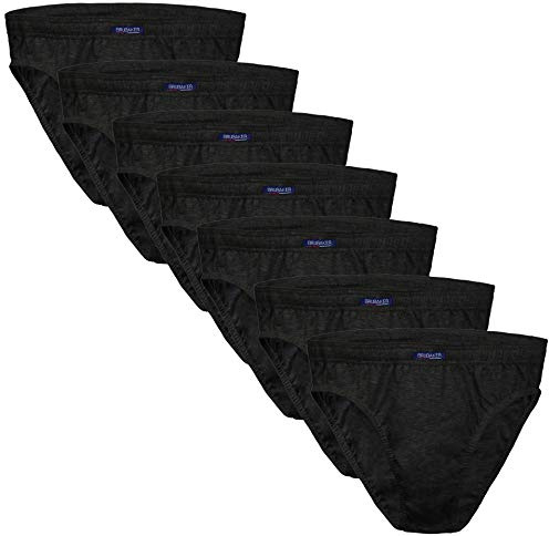 7-Pack BRUBAKER Mäns Slip - Bomull/Syntetfiberblandning - Kalsonger - Antracit - Storlek L