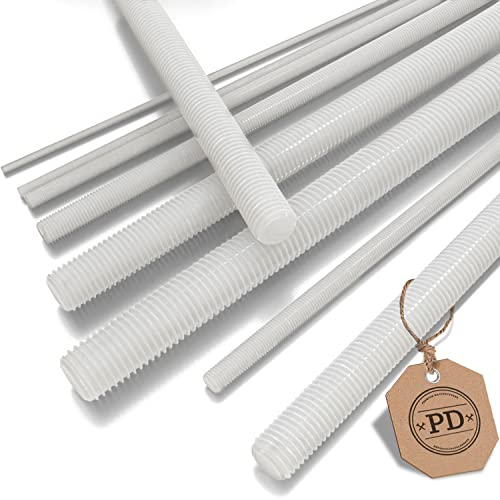PD® Kunststoff Gewindestangen M8 (DIN 976 / DIN 975) | 1 Meter Gewindestab aus Nylon mit Regelgewinde | Zuschneidbare Gewindebolzen in vielen Größen & Mengen | 1 Stück
