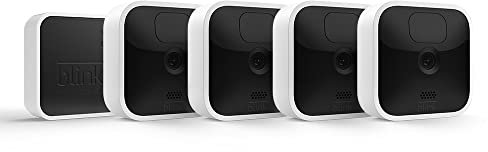 Blink Indoor | Wireless, HD security camera with two-year battery life, motion detection, two-way audio, Alexa enabled, Blink Subscription Plan Free Trial | 4-Camera System