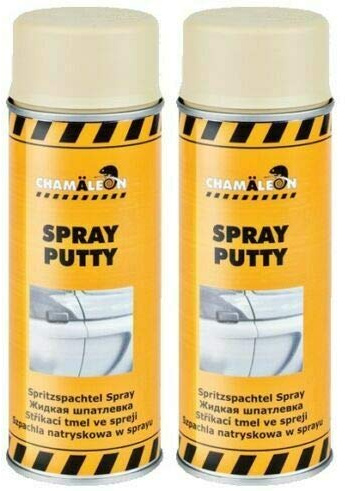 Chamäleon 1K Spritzspachtel 2 x 400ml Spray Beige Spritz Spachtel Haftgrund Putty