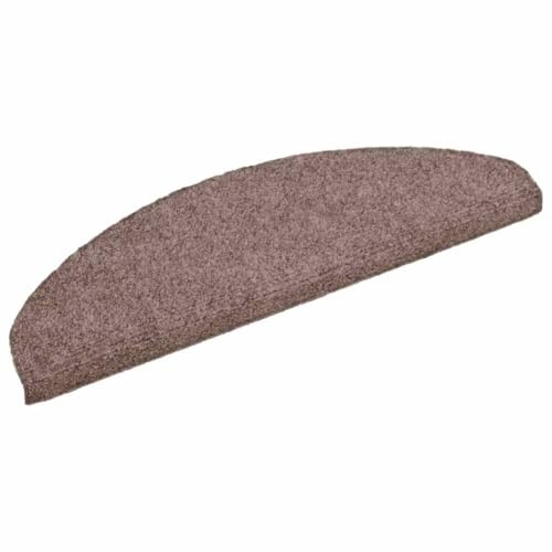 vidaXL Stufenmatten Selbstklebend 10 STK. 65x21x4 cm Hellbraun Halbrund Groß