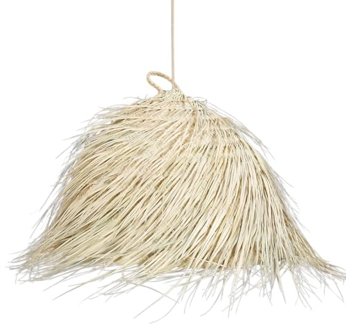 Bohome Living - Suspension Bohème en Paille, Lustre en Rotin Naturel, Fait main - Forme boule (L 60cm)