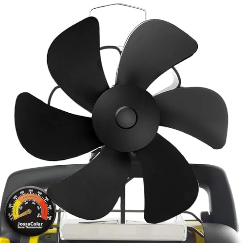 JossaColar Holzofenventilator für Big Buddy Heizung, wärmebetriebener Kaminventilator, mit Halterung zur Befestigung an Propangasheizung/Heizung, Camping/Picknick/Innenbereich