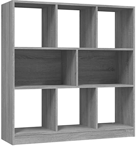 vidaXL Bücherregal Grau Sonoma 97,5x29,5x100 cm Holzwerkstoff
