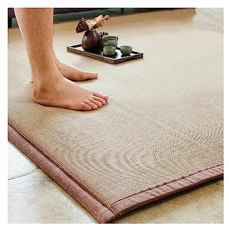 XILYZMO Naturfasern Bambus Teppich, Läufer Haustier rutschfest Vorleger, Natürlich Faser Bambus Teppich, Japanisch Traditionell Bodenmatte Für Spielzimmer (Farbe : 0.47(in), Größe : 19.6 x39.3(in))