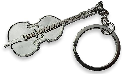 Gifticuffs Kontrabass Schlüsselanhänger, silber, Einheitsgröße