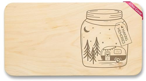 Shirtracer Frühstücksbrettchen Holz - Frühstücksbrett - Making Memories - Geschenk Camping Wohnanhänger Wohnmobil Geschenkideen - 22x12 - Holz - geschenke für camper wohnwagen frühstücksbretter