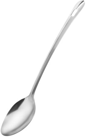 YBM HOME Cucchiaio da cucina in acciaio inox – grande utensile da portata rivestito in argento massiccio, 33 cm, 1160