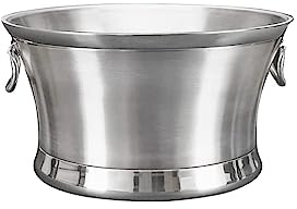 SLOFL Sektkühler Eiskübel, 20 l/676,36 oz, for den Außenbereich, speziell for Restaurants, großes Fassungsvermögen, Eiskübel aus Edelstahl, hält ihn kalt und trocken für die Heimische Küche