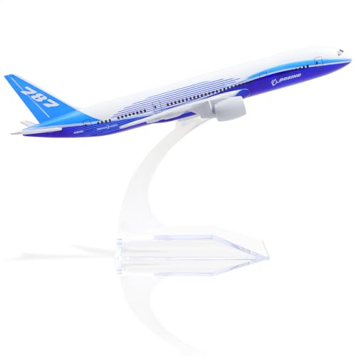 QIYUMOKE 1/400 för Boeing 787-prototyp pressgjuten flygplansmodell med stativ