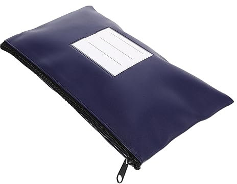 Gogogmee Zipp-geldbeutel Mit Reißverschluss Kleine Geldtasche Für Bargeld Dokumente Rechnungen Und Schecks Organizer-tasche Aus Pu Und Aluminiumlegierungen