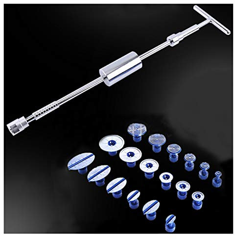 Ventosa Carrozzeria，Tirabolli Per Carrozze Strumenti Strumento di riparazione auto Auto Dent Dent Dent Estrattore Kit 2 in 1 Slide Martello a martello Reverse Hammer Colla Collas Ventosa