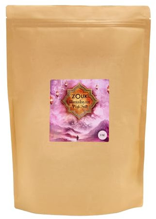 Zouk Fine Himalayan Pink Salt | Mineral-Rich & Pure | Perfect for Cooking & Seasoning | Vegan Friendly (1kg)