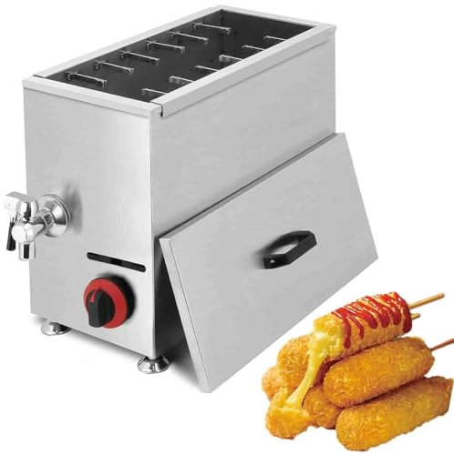 HNBYLMM Corn Dog Fryer 21L Commercial Cheese Hot Dog Sticks Maker Machine Cheese Hot Dogs Sticks Frying Machine for Restaurant, Store, Home