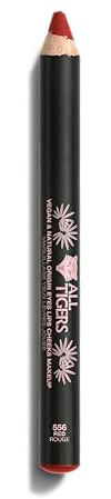 All Tigers – Crayon Multi Usage Trois-en-un Yeux, Lèvres, Joues – Rouge 556 – Makeup Vegan & Facile à Appliquer – Rouge à Lèvres Intense, Blush Crème, Fard à Paupières – Jojoba Bio – Éco-Responsable