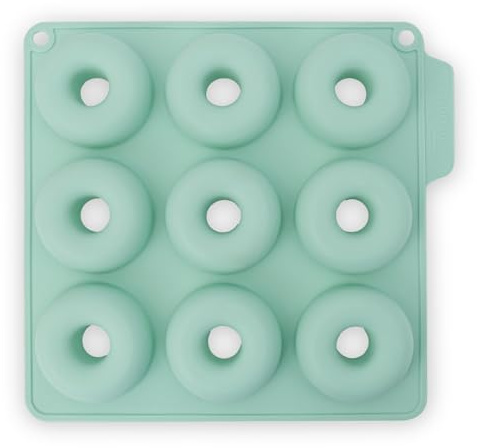 CÉCOA • Moule Silicone Mini Donuts 5 cm • 9 Cavités • Guimauve, Chocolat, Gâteau • Sans BPA • Anti-Adhésif • -40°C à +230°C • Moule Gâteau, DIY, Pâtisserie Maison, Bonbons, Enfants