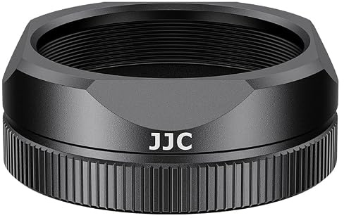 JJC Aluminum Alloy Square Lens Hood with lens cap for FUJIFILM X half cameras, with Lens Cap Keeper - DARK GRAY
