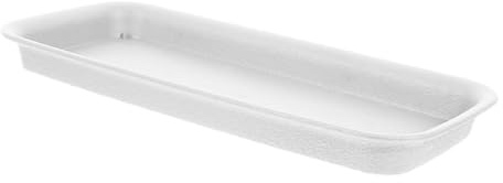 POPETPOP Soucoupe Rectangulaire en Plastique pour Pot de Fleurs sur Rebord de Fenêtre, Bac à Eau 58 Cm Couleur Beige Clair, Plateau Anti-débordement Solide pour Jardinière Intérieure