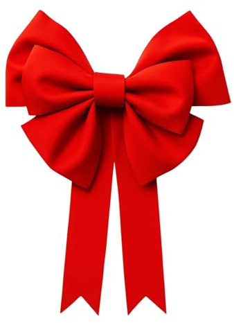 DvBCNMe Große Schleife, 50cm x 60cm Rote Geschenkschleife Groß, DIY Geschenkschleife für Party Dekoration, Hochzeit, Kinderaktivitäten und Weihnachten