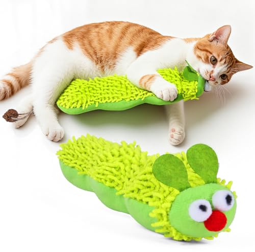 OSDUE Katzenminze Spielzeug, Interaktives Spielzeug für Katzen, Katzenspielzeugs Selbstbeschäftigung, Weiches Katzenkissen, für Katzenzahnhygiene & Aktivität