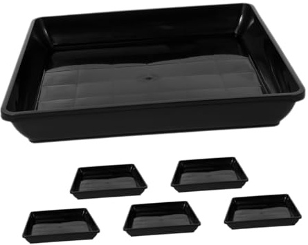 BESPORTBLE 6pezzi Sottovaso in Plastica per Piante Sottovaso Quadrato Sottovasi in Plastica per Piante Sottovasi per per Vasi da Fiori in per Fioriere per Fioriere Quadrato per
