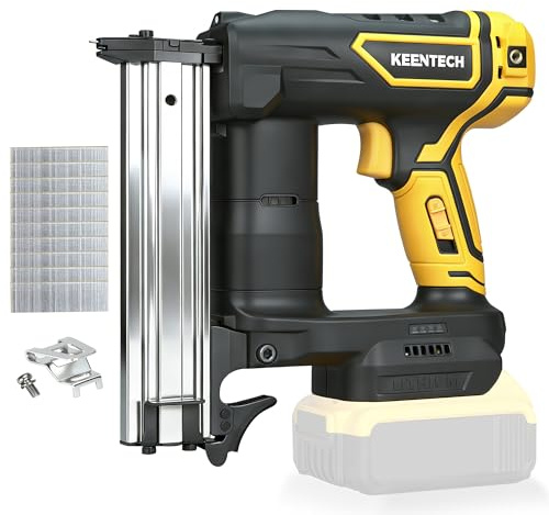 18 GA Cordless Brad Nailer for Dewalt 20V Battery (No Battery), Cordless Nail Gun with 1000PCS 3/8–1-1/4 Nails, Electric Brad Nailer with Powerful Driving Force, 2 Firing Modes, for Baseboard & Wood