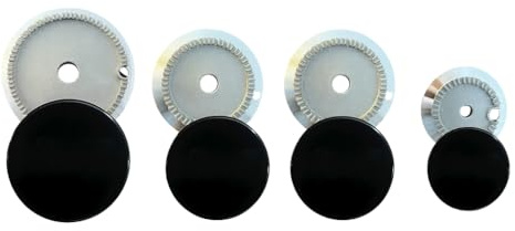 Kit Ricambio Cucina a Gas – Set 4 Bruciatori e 4 Piattelli compatibili con REX Codice 3540006081 – Alta Qualità e Facile Installazione