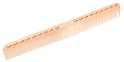 Cryfokt Antistatischer Haarkamm, Leichtes Friseurwerkzeug aus Space-Aluminium für Stylisten und Profis (Antikes Messing)