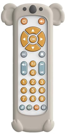 Jouet télécommandé pour bébé avec lumière et son, contrôleur réaliste pour tout-petits, jouet musical d'apprentissage en trois langues pour enfants d'âge préscolaire (D, taille unique)
