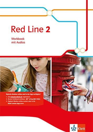 Red Line, Teil 2 = Kl. 6. / Workbook, Broschüre: Workbook mit Audios Klasse 6 (Red Line. Ausgabe ab 2014)