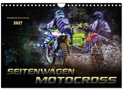 CALVENDO - Seitenwagen Motocross (Wandkalender 2027 DIN A4 quer), Monatskalender: Motocross, faszinierender Extremsport mit spektakulären Sprüngen