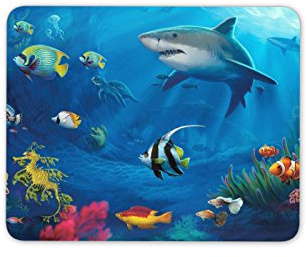 Unterwasserwelt Mauspad Matte - Haifisch Fische Tauchen Coral Computer PC-Geschenk # 8080