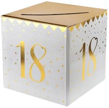 Brief- und Kartenbox 18. Geburtstag Golden Times