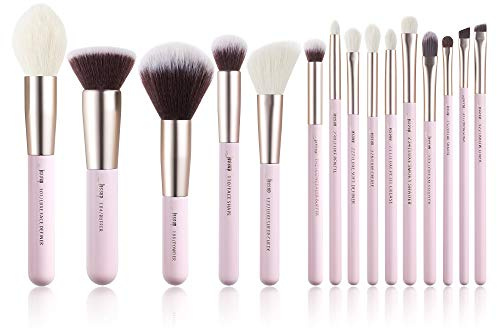 Jessup 15 st professionella sminkborstar, sminkborstar för makeup-set, makeup-set för hållare, pulver, definition och konturer T293