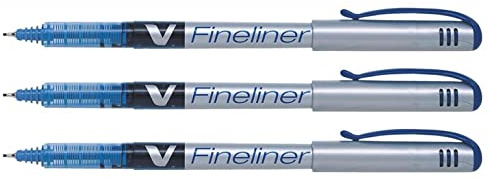 Pilot SW-VPP V Fineliner Fine Tip Pens 0.5 mm Pack of 3 Blueaa