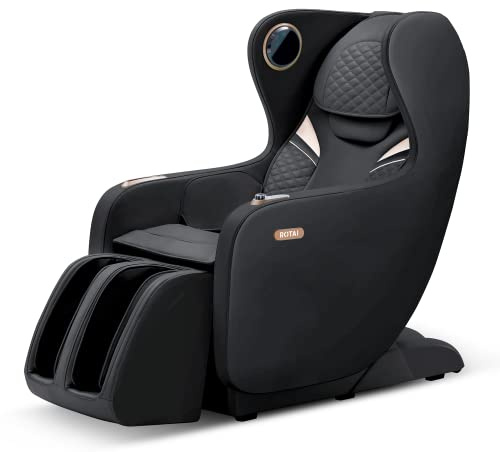 Rotai Massagesessel 3D Massagestuhl mit SL-Schiene Elektrischer Fernsehsessel Kleiner Massagesessel mit Automatikprogramme-USB, Bluetooth