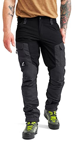RevolutionRace Herren RVRC GP Pants, Hose zum Wandern und für viele Outdoor-Aktivitäten, Jet Black, L