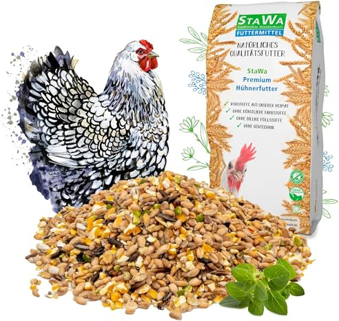 StaWa Premium Hühnerfutter, Geflügelkörnerfutter, ohne Gentechnik, mit Oregano-Öl und Pfefferminz-Öl, 5 kg