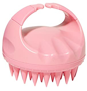Shampoo-Bürste, Kopfhaut-Massagebürste, weiches Silikon, Shampoo-Bürste für nasses und trockenes Haar, sauberes Peeling, fördert das Haarwachstum, Kopfhautpflege, Kamm für Damen und Herren – Schwarz