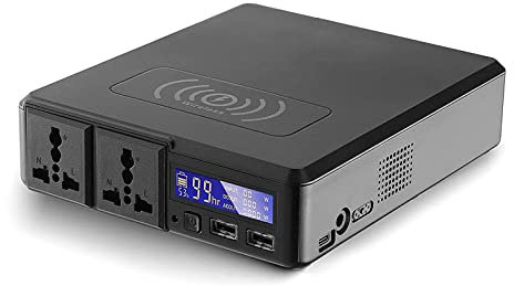 JIXIN Centrale elettrica Portatile, Pacco Batteria al Litio Alimentatore per Viaggi in Campeggio all'aperto, generatore Solare 154Wh / 41600mAh