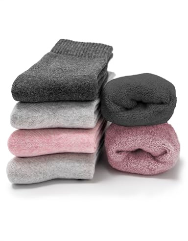 Occulto Damen Warme Thermosocken 80% Baumwolle 6er Pack (Modell: Smilla)