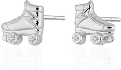 Lily Charmed - 925 Sterling Silver Roller Skate Stud Earrings