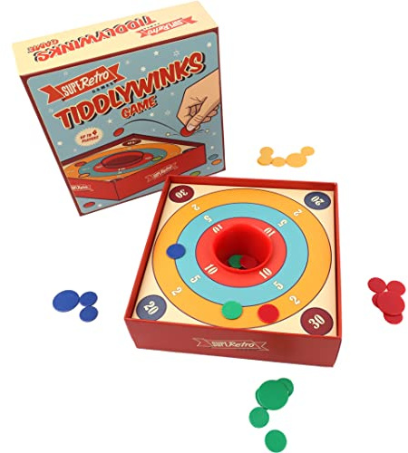 DIVCHI Tiddlywinks 2-4 Players | Classic Family Game | Retro Skill Fun Ages