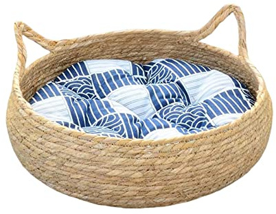 MagiDeal Letto per Gatti AntiGraffio con Dispositivi Imbottiti Rimovibili, Divano Portatile Cuccia Tiragraffi Comodo, Blu 40 cm