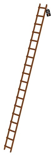 PROREGAL Dachleiter Holz | 18 Sprossen | Leiter, Teleskopleiter, Trittleiter, Bockleiter, Sprossen-Doppelleiter