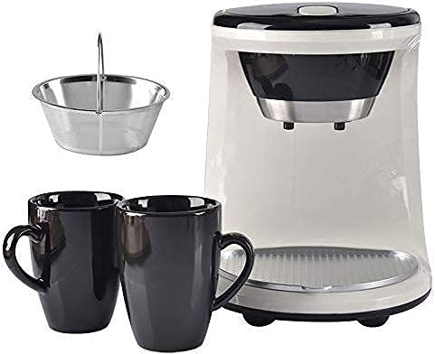 HWSY Cafetera, Mini cafetera eléctrica de Goteo, cafetera semiautomática para el hogar, cafetera Americana, Espresso 2 Tazas, para Oficina en casa Interesting